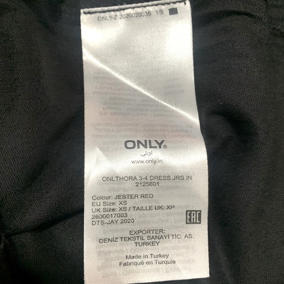 ONLY Jester Red Plaid Checked Shift Dress w. Shirt Collar NWT - Size XS - Picture 15 of 16